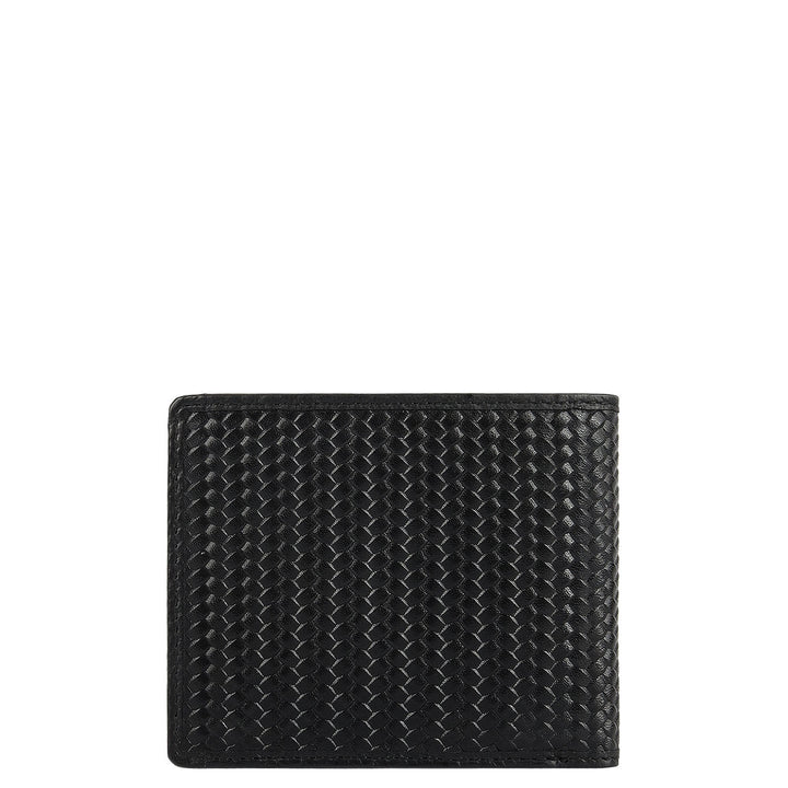 Mat-Emboss Bifold Men's Wallet - Black