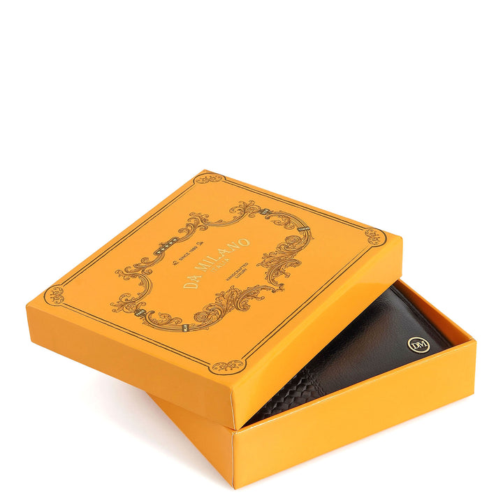 Mat-Emboss Bifold Men's Wallet - Black