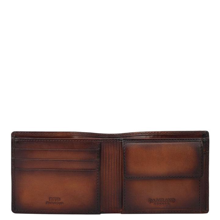 Cognac Bifold Leather Mens Wallet