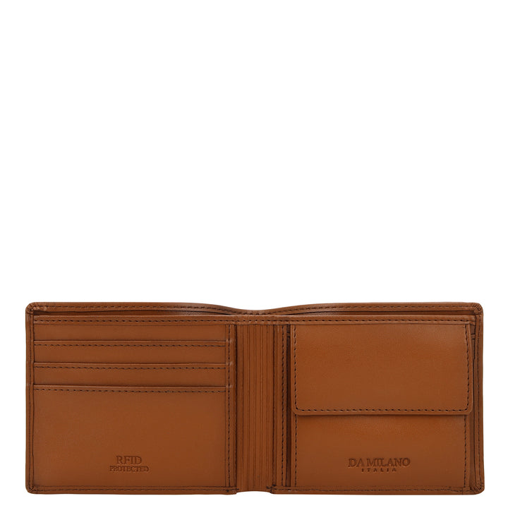 Mat-Weave Bifold Men's Wallet - Cognac