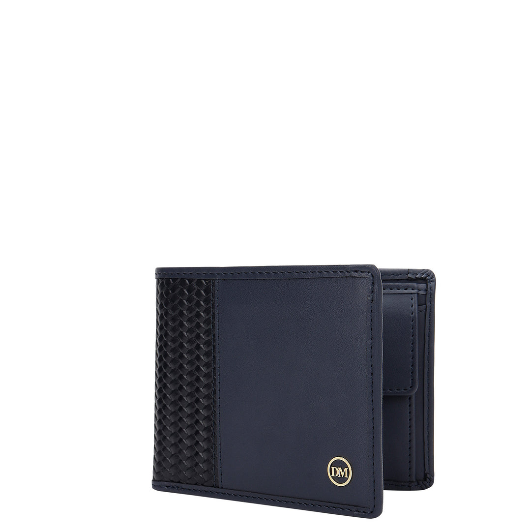 Mat-Weave Bifold Men's Wallet - Navy