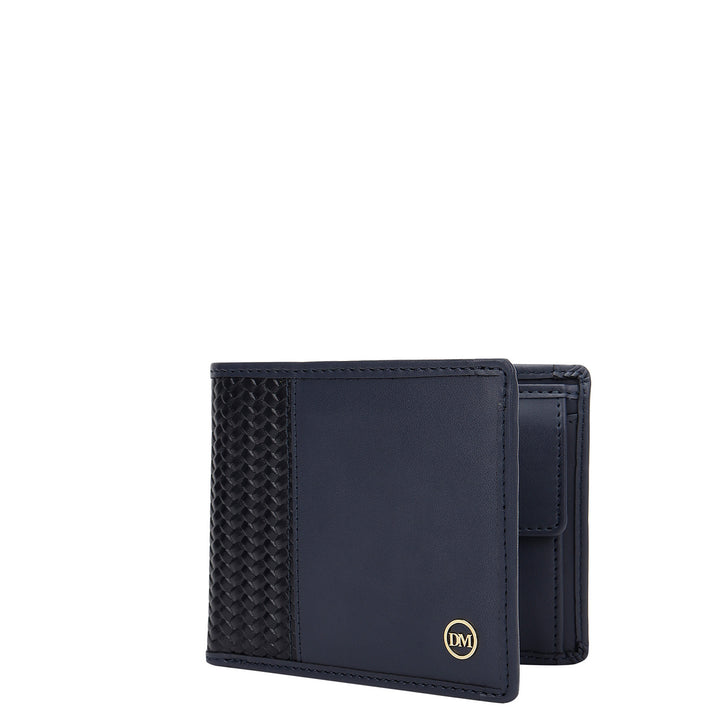 Mat-Weave Bifold Men's Wallet - Navy