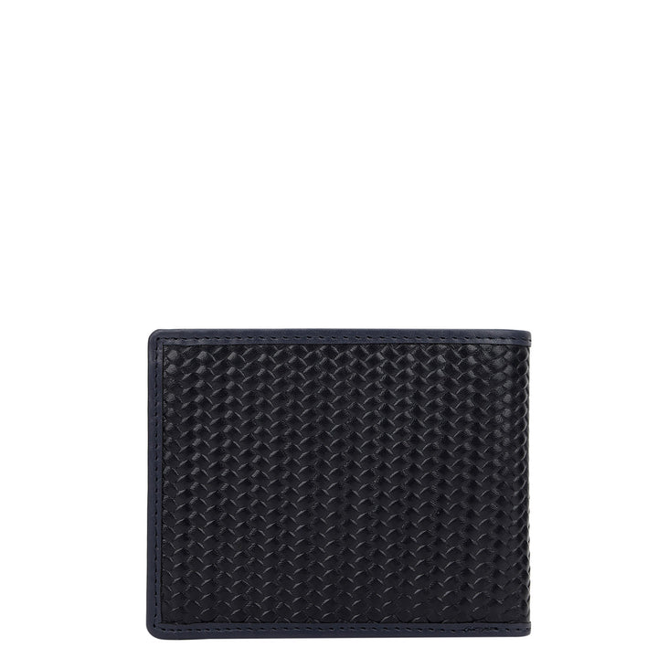 Mat-Weave Bifold Men's Wallet - Navy