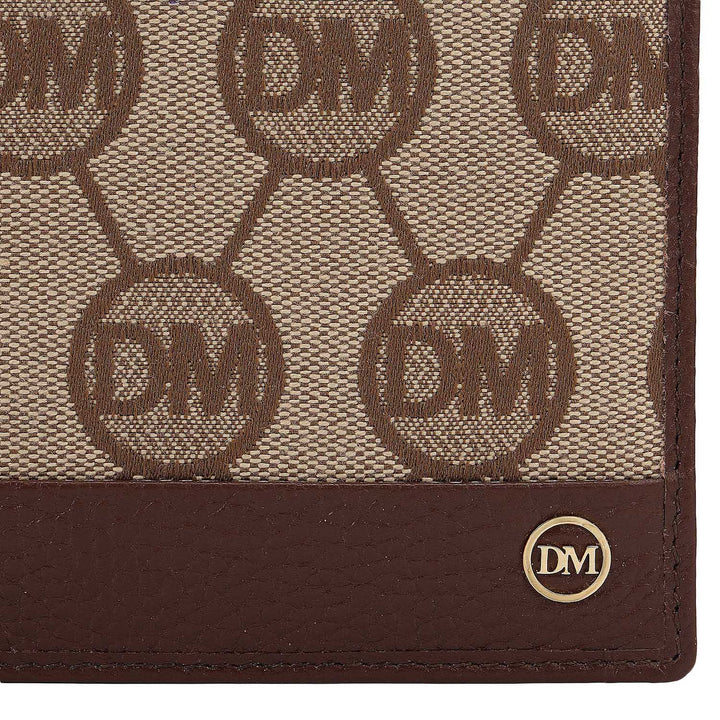 Beige & Espresso Bifold Leather Mens Wallet