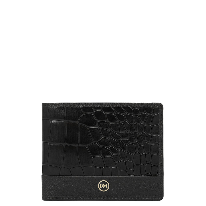 Black Bifold Leather Mens Wallet