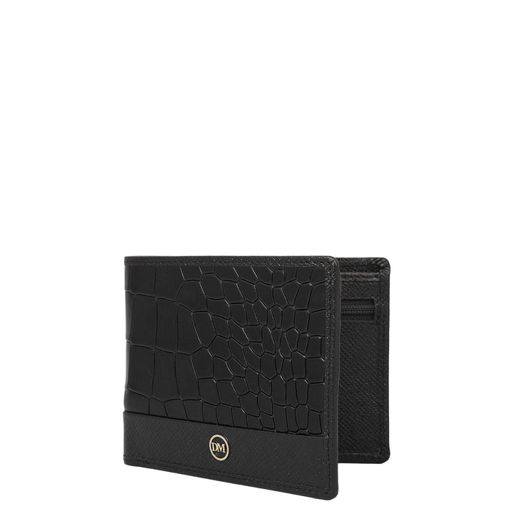 Black Bifold Leather Mens Wallet
