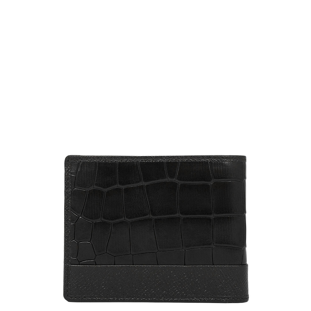 Black Bifold Leather Mens Wallet