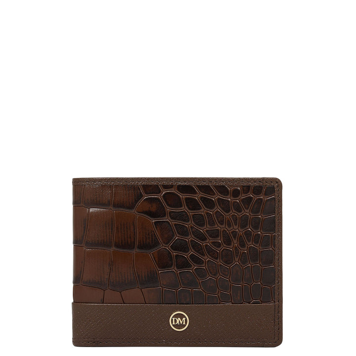 Walnut Bifold Leather Mens Wallet