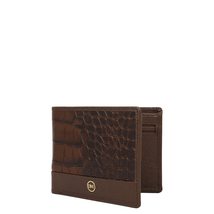 Walnut Bifold Leather Mens Wallet