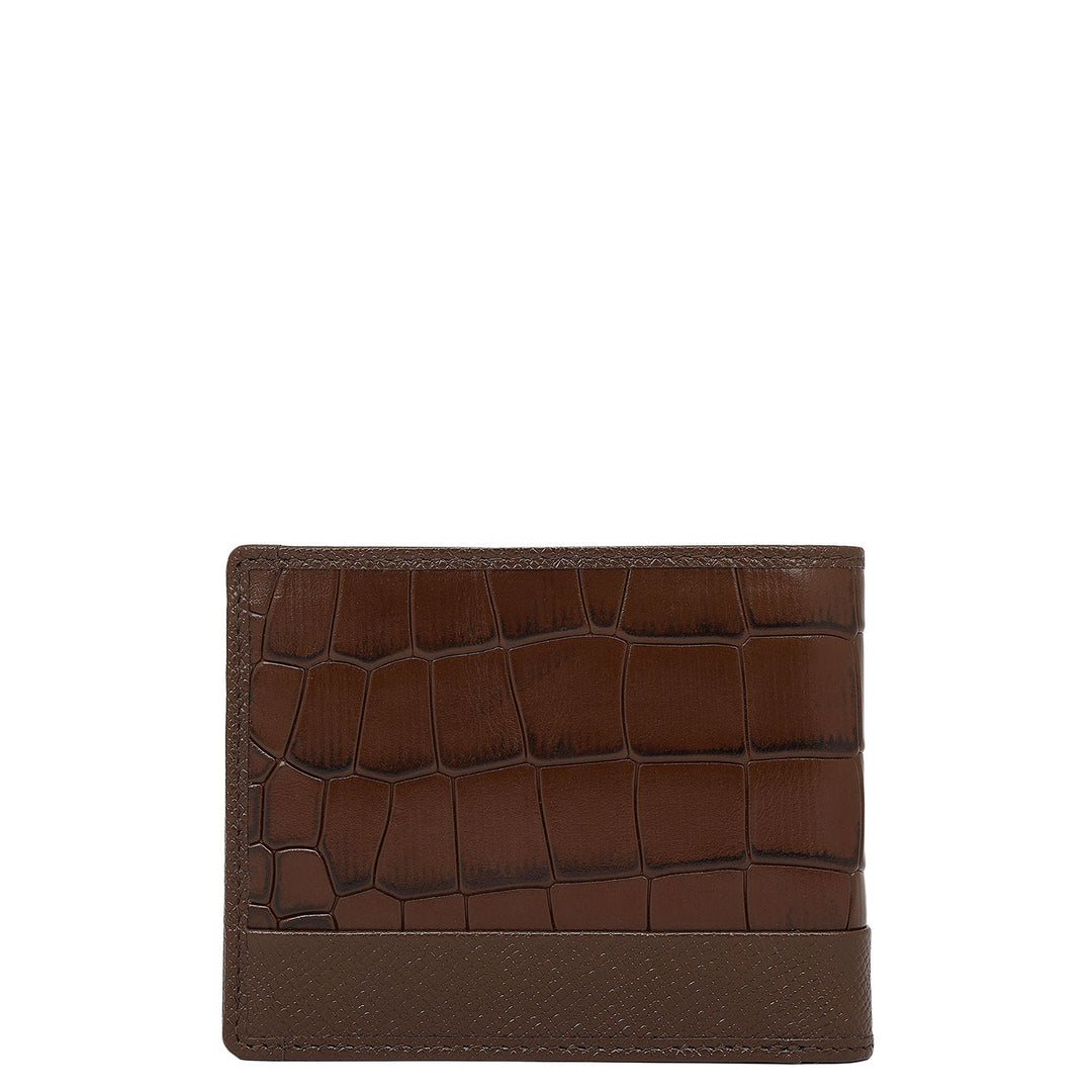 Walnut Bifold Leather Mens Wallet