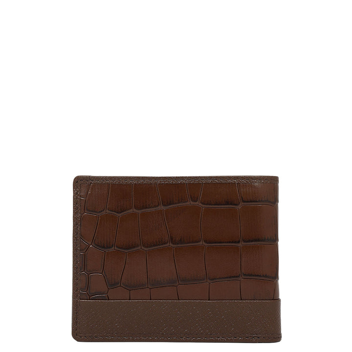 Walnut Bifold Leather Mens Wallet