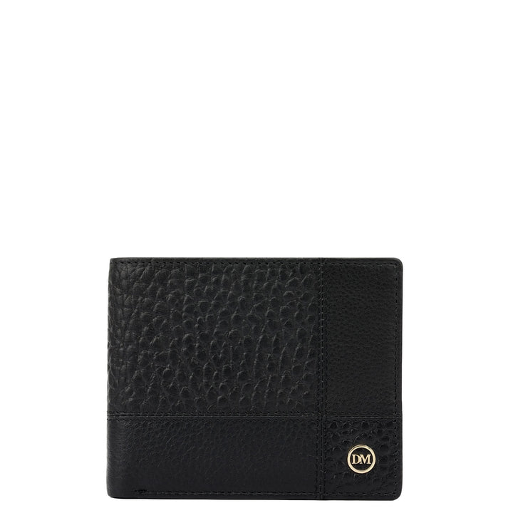 Black Bifold Leather Mens Wallet