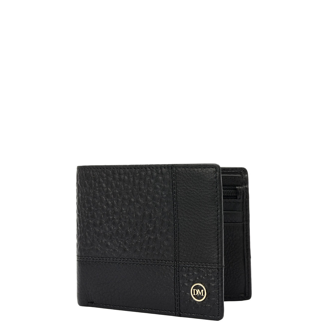 Black Bifold Leather Mens Wallet