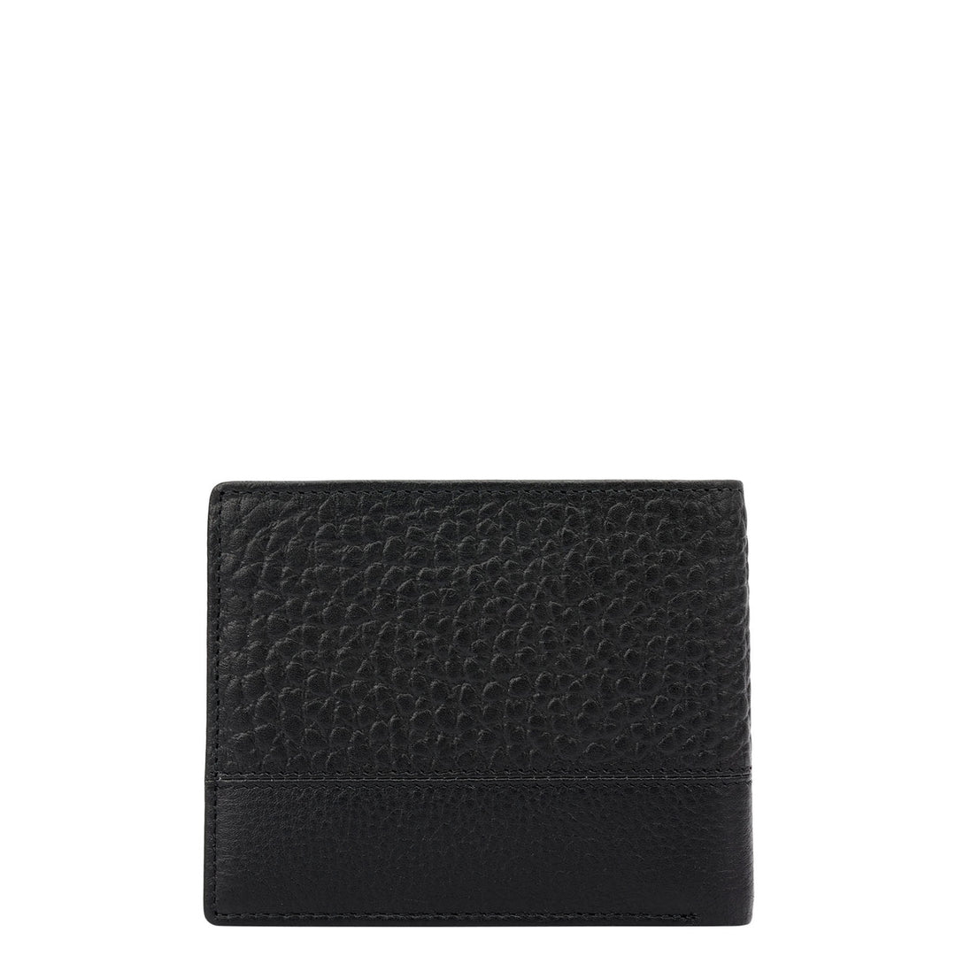 Black Bifold Leather Mens Wallet