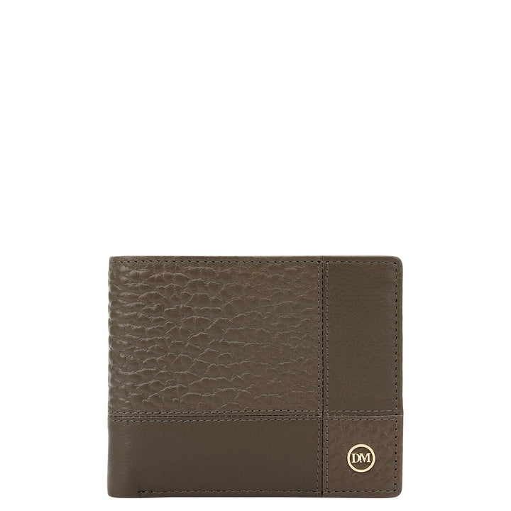 Taupe Bifold Leather Mens Wallet
