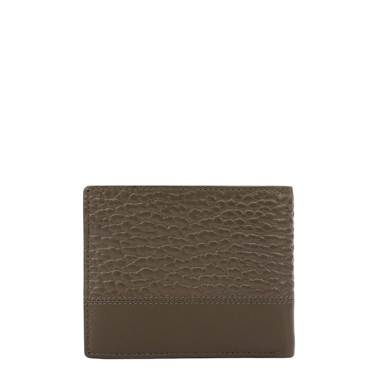 Taupe Bifold Leather Mens Wallet
