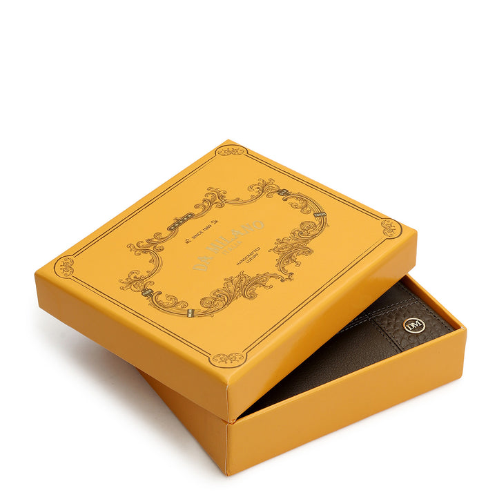 Taupe Bifold Leather Mens Wallet