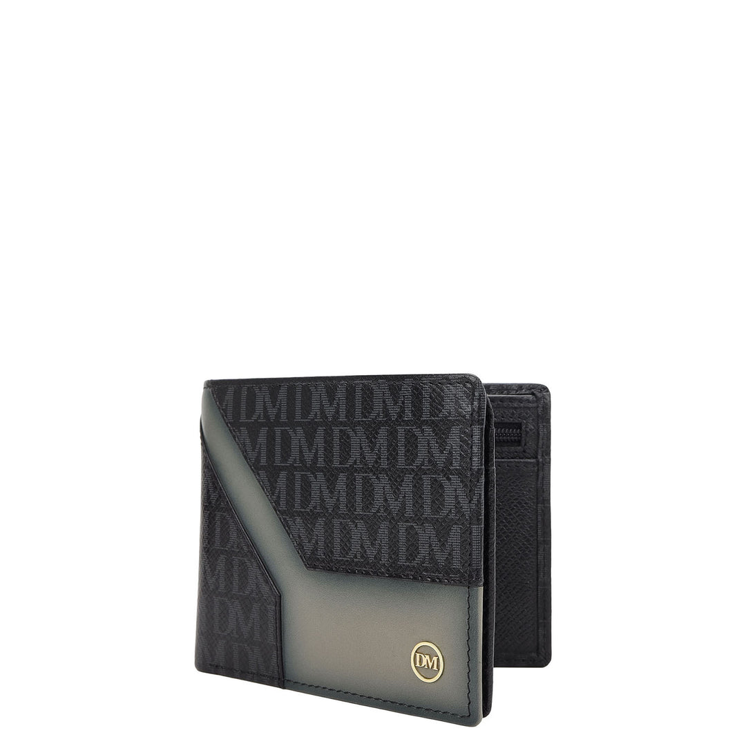 Bifold Men's Wallet - Black & Smoke Grey
