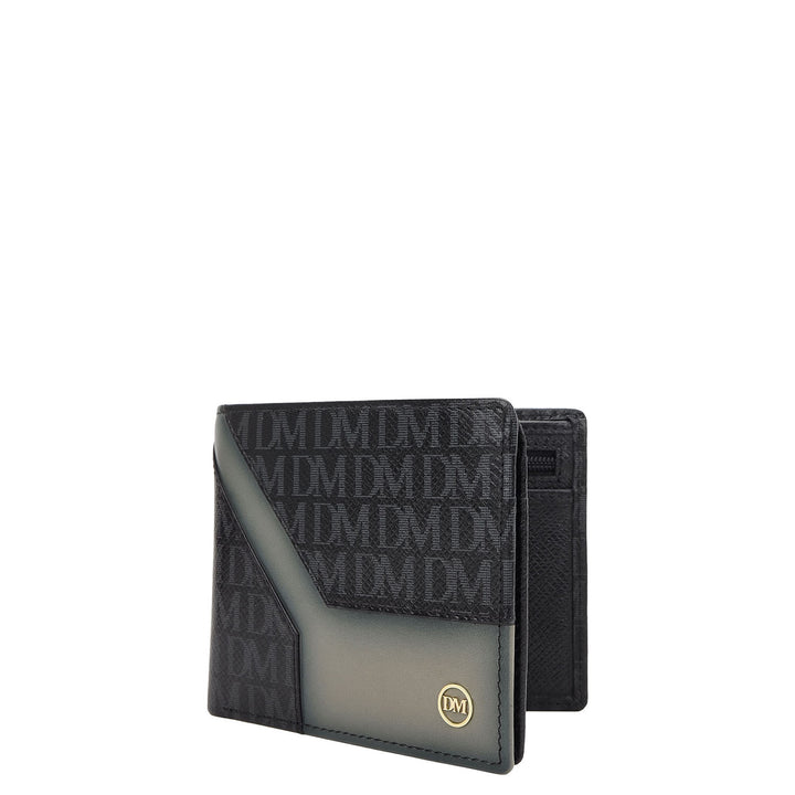 Bifold Men's Wallet - Black & Smoke Grey