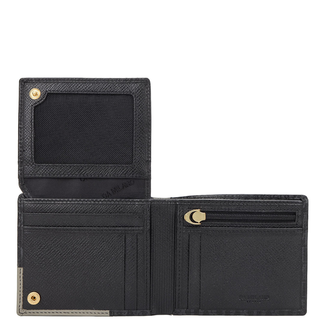 Bifold Men's Wallet - Black & Smoke Grey