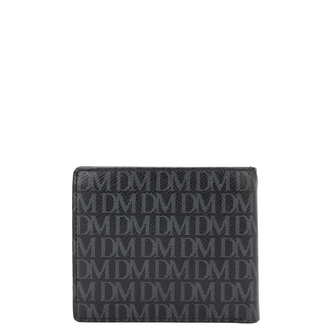 Bifold Men's Wallet - Black & Cognac