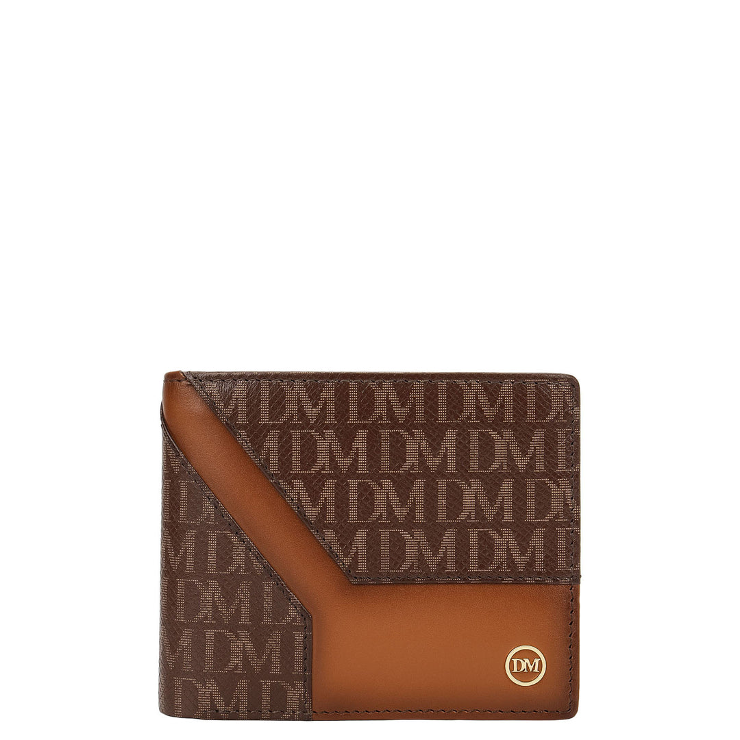 Bifold Men's Wallet - Walnut & Cognac