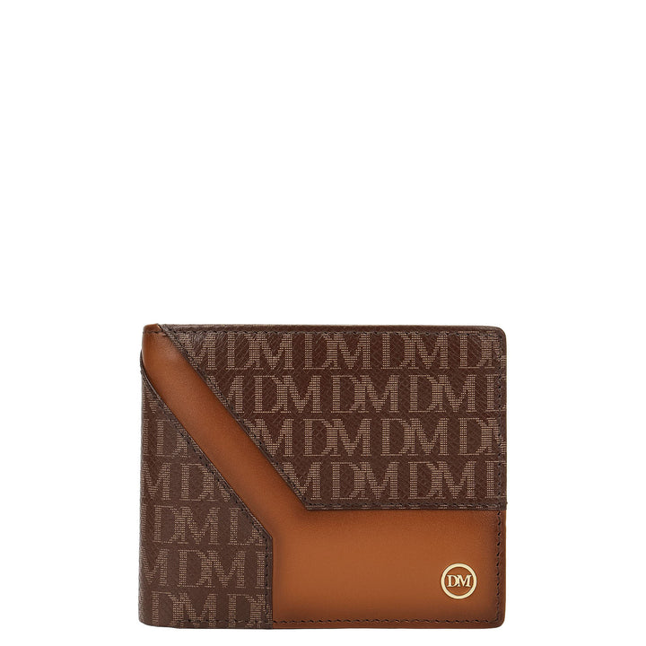 Bifold Men's Wallet - Walnut & Cognac