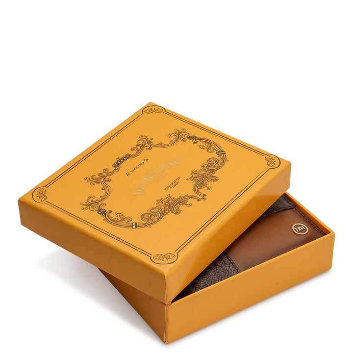 Bifold Men's Wallet - Walnut & Cognac