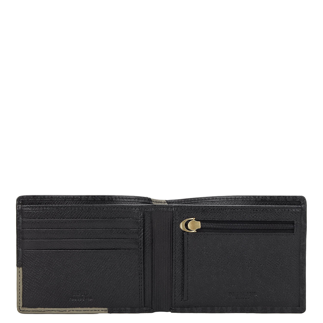 Bifold Men's Wallet - Black & Smoke Grey