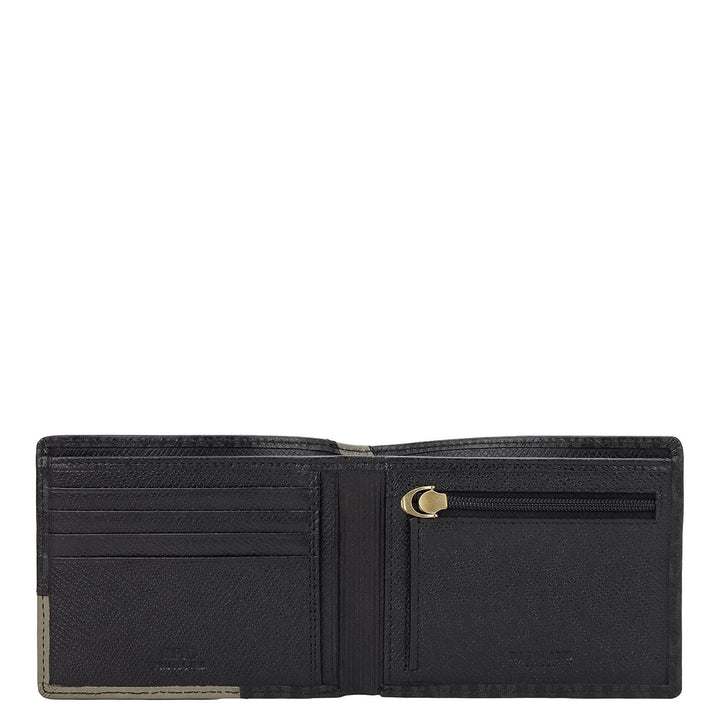 Bifold Men's Wallet - Black & Smoke Grey