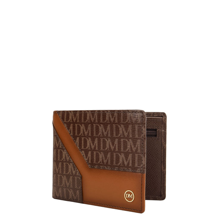 Bifold Men's Wallet - Walnut & Cognac