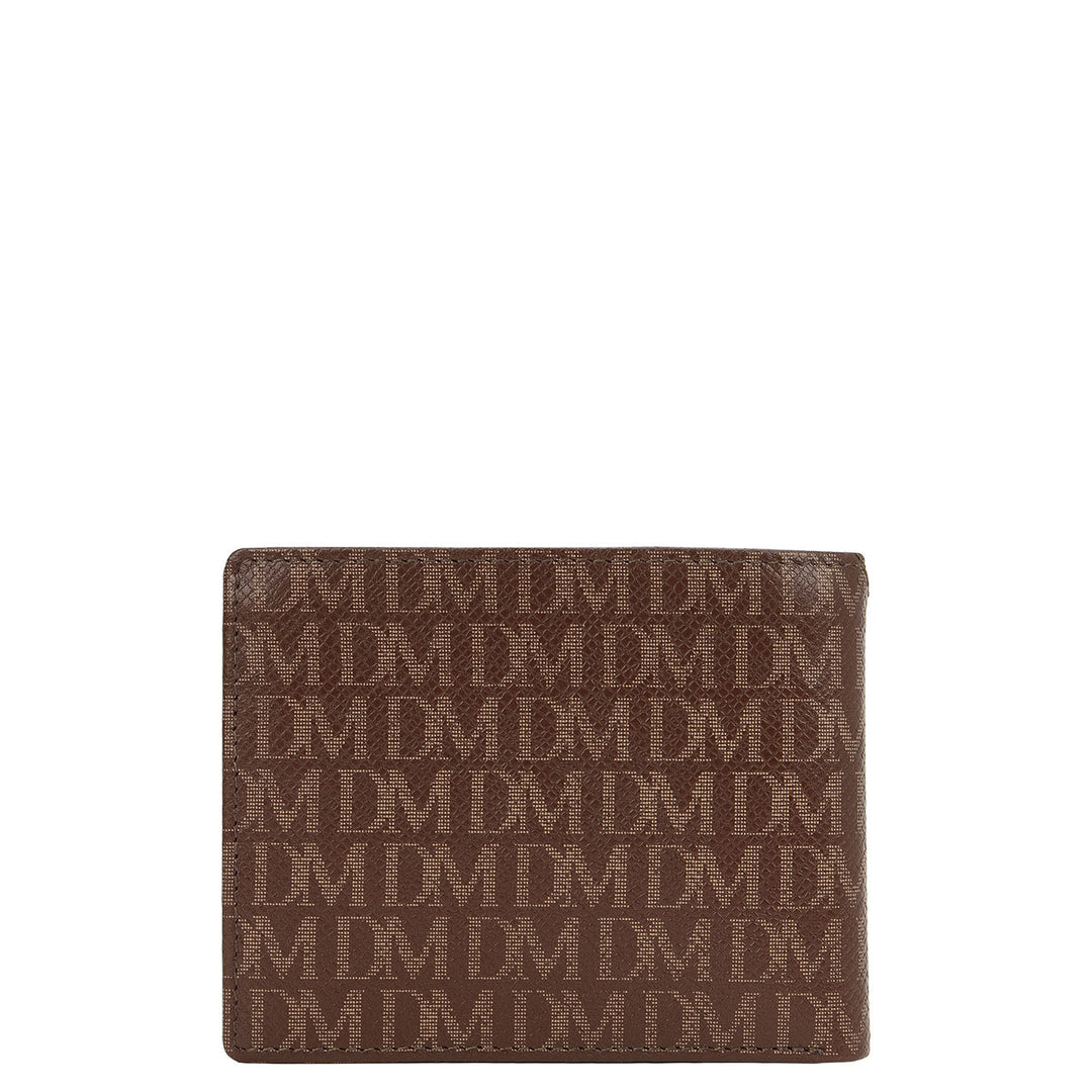 Bifold Men's Wallet - Walnut & Cognac