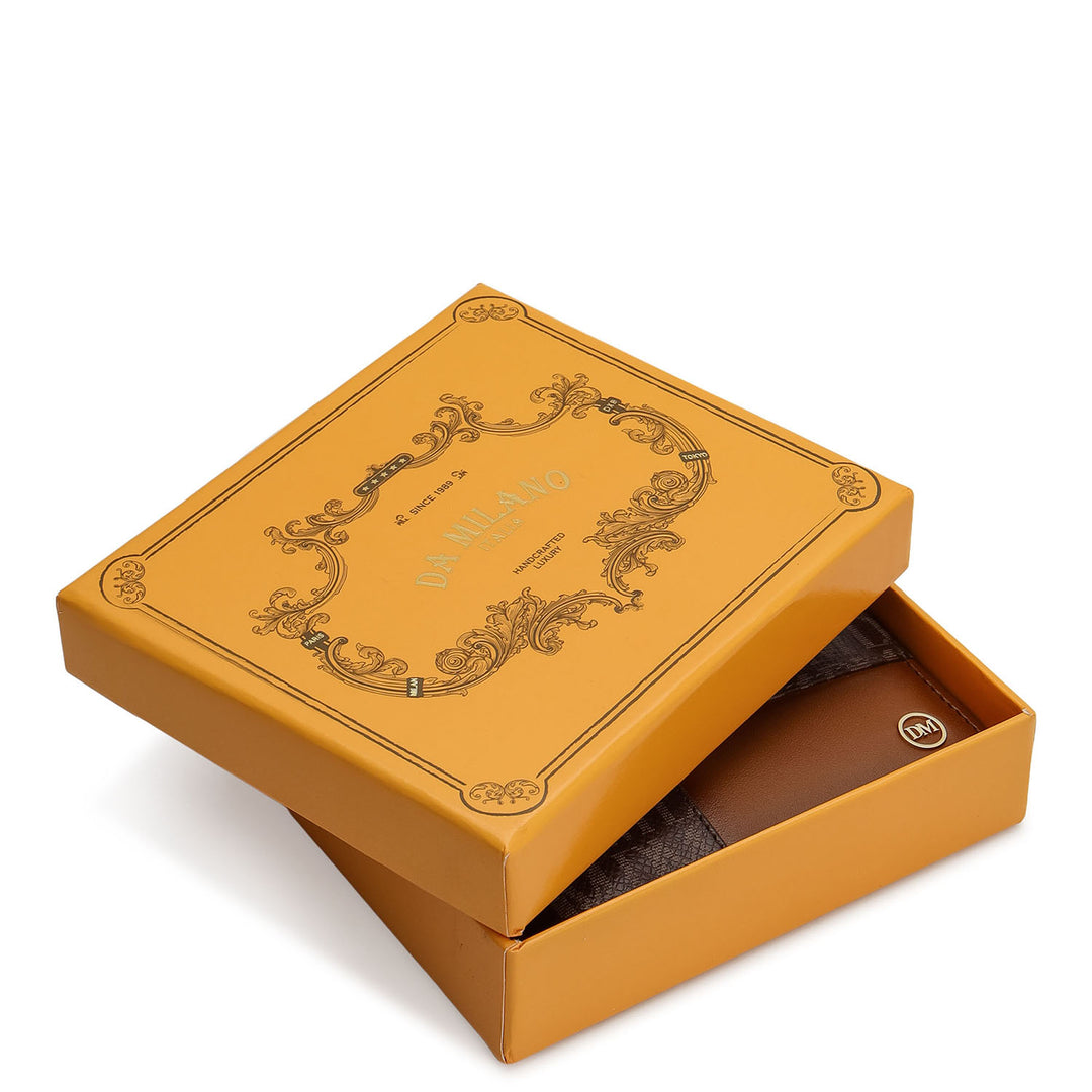 Bifold Men's Wallet - Walnut & Cognac