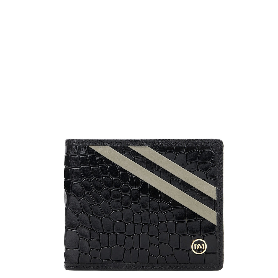 Bifold Men's Wallet - Black & Grey