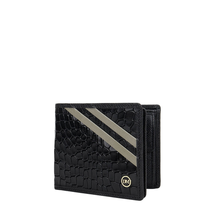 Bifold Men's Wallet - Black & Grey