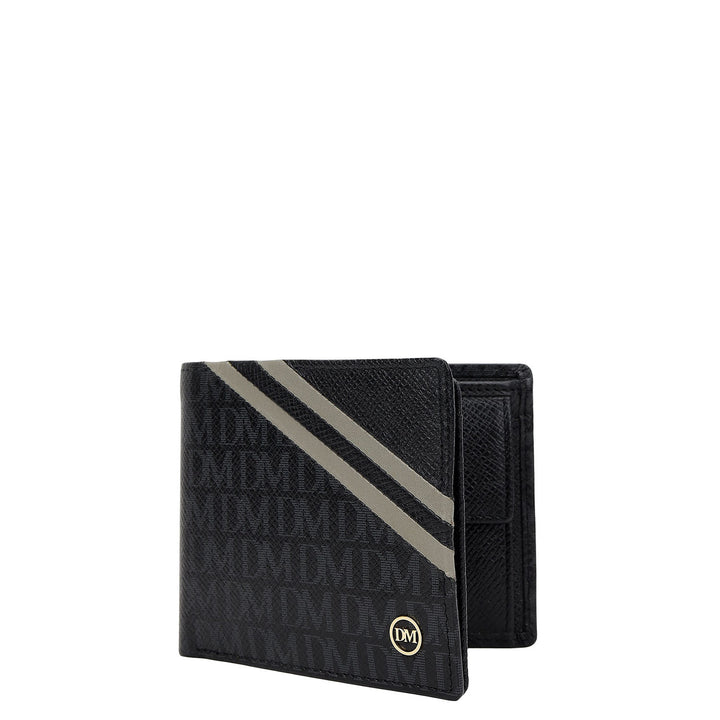 Monogram Bifold Men's Wallet - Black & Grey