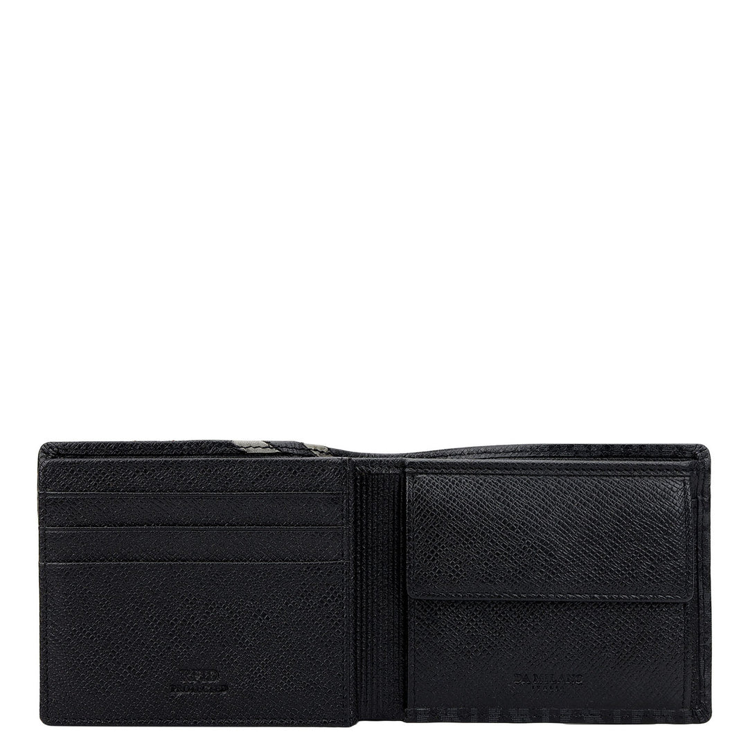 Monogram Bifold Men's Wallet - Black & Grey