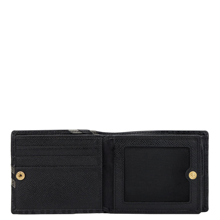 Monogram Bifold Men's Wallet - Black & Grey