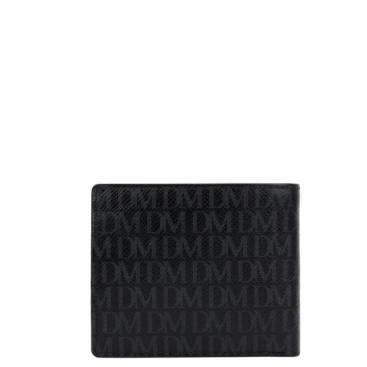 Monogram Bifold Men's Wallet - Black & Grey
