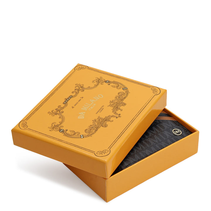 Monogram Bifold Men's Wallet - Black & Tan