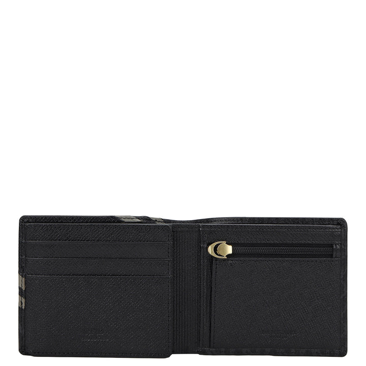 Monogram Bifold Men's Wallet - Black & Grey