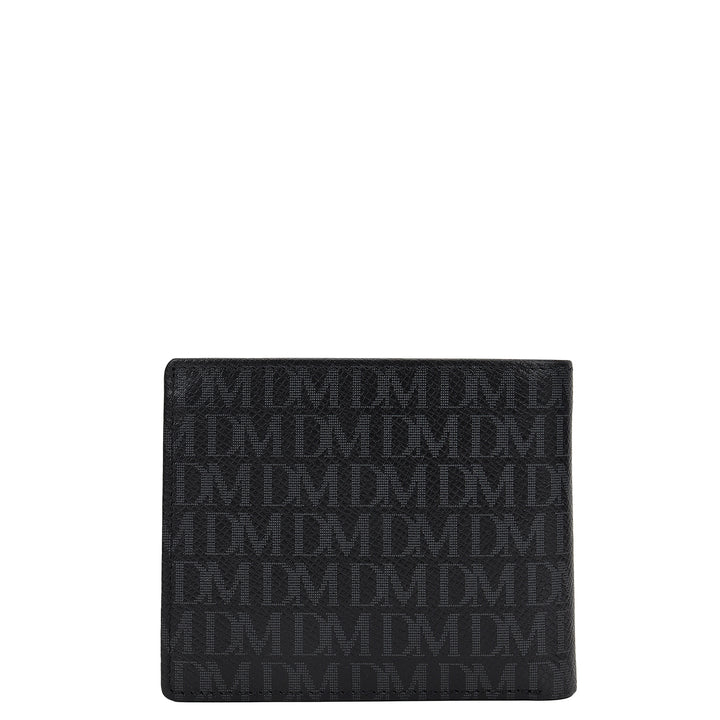 Monogram Bifold Men's Wallet - Black & Grey