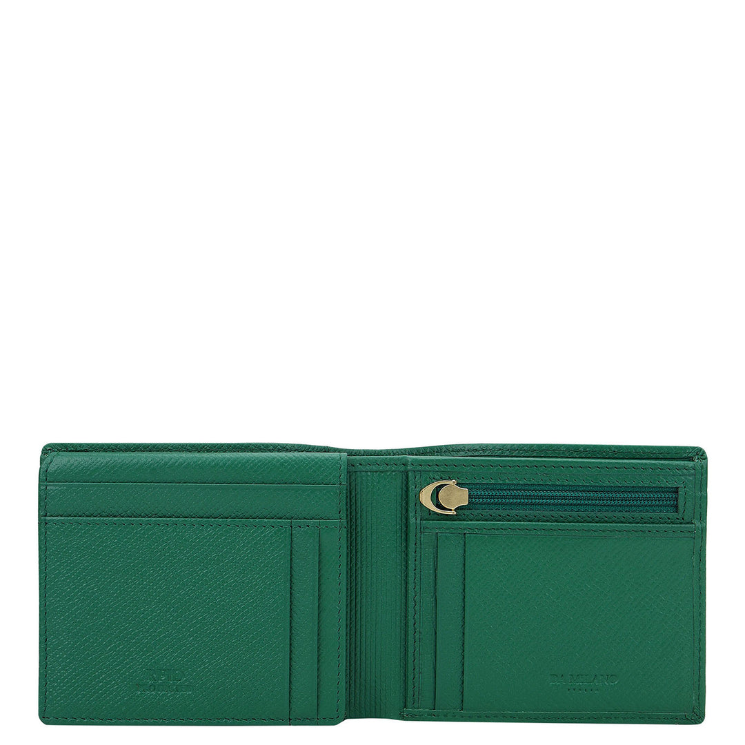 Bifold Men's Wallet - Emerald Green