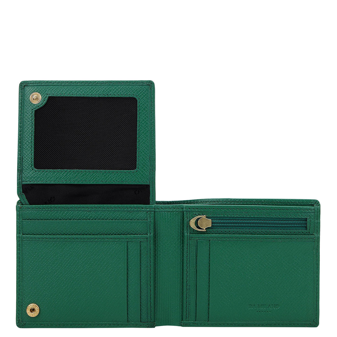 Bifold Men's Wallet - Emerald Green