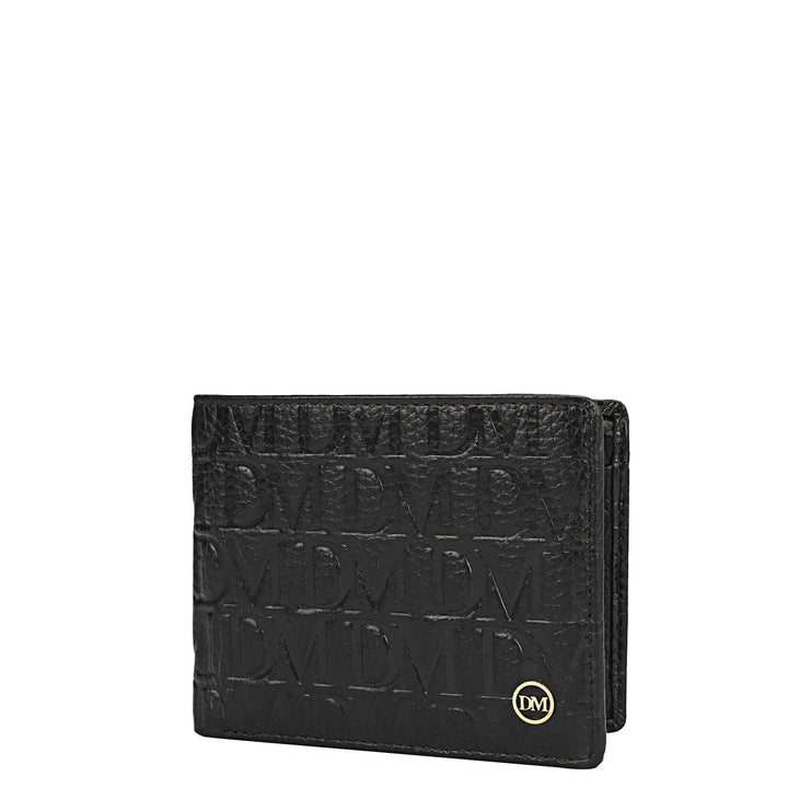 Black Bifold Leather Mens Wallet