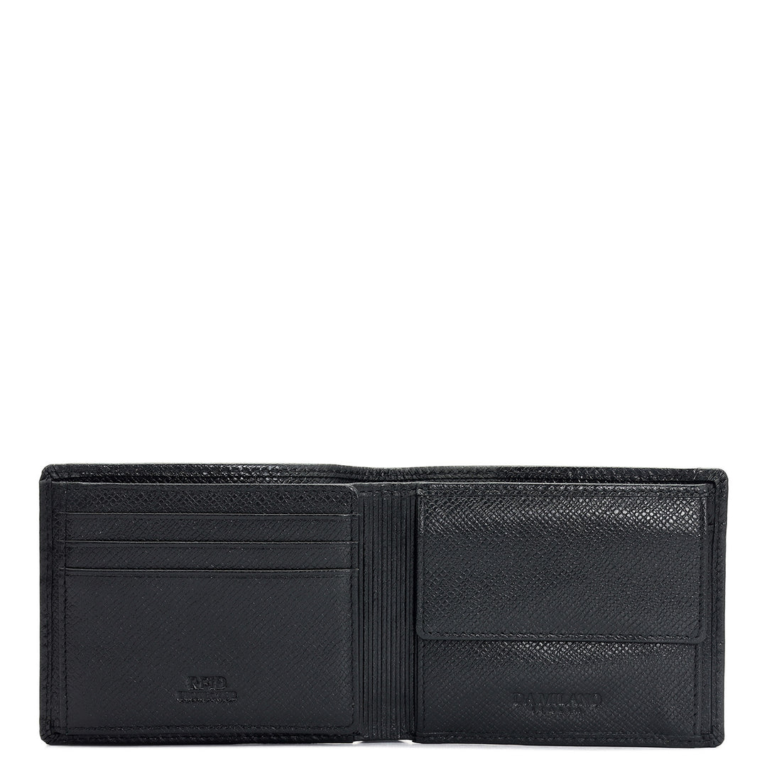 Black Bifold Leather Mens Wallet