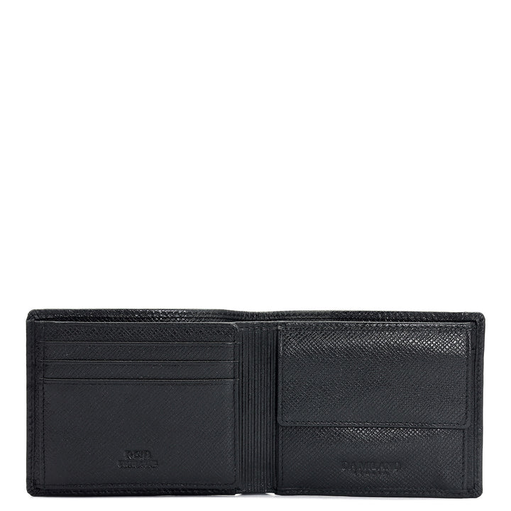 Black Bifold Leather Mens Wallet