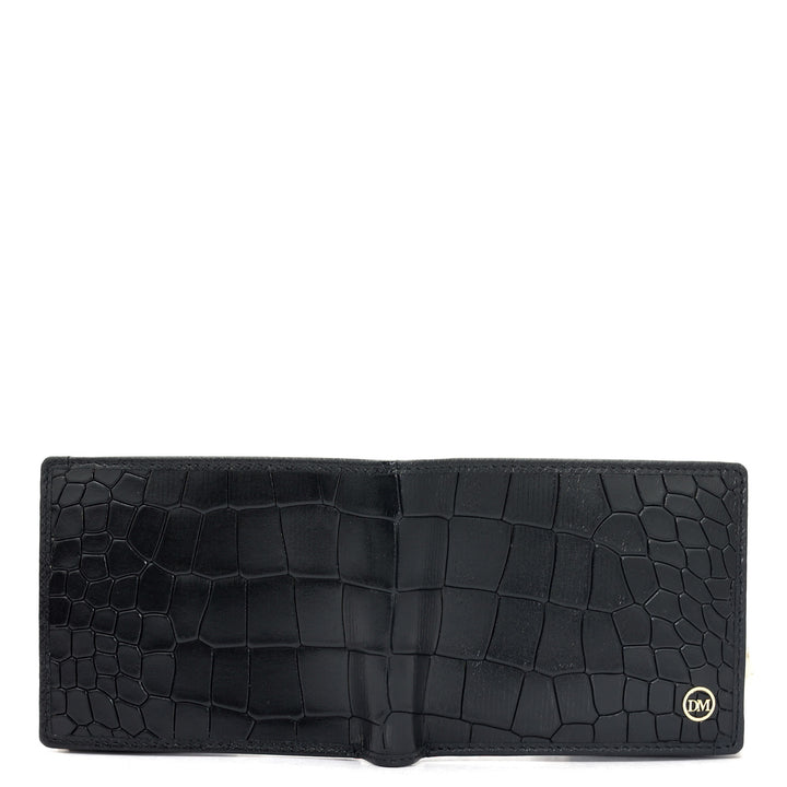 Black Bifold Leather Mens Wallet