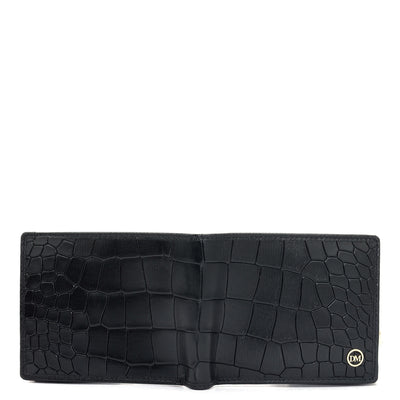 Black Bifold Leather Mens Wallet