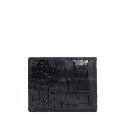 Black Bifold Leather Mens Wallet